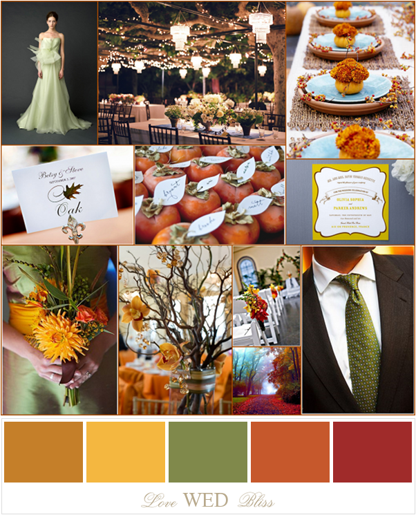 PERFECT FALL WEDDING COLOR PALETTE IDEAS 2014 TRENDS – Yuan's fashion